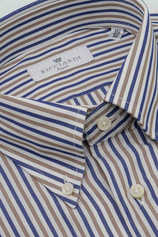 Camicia classica in cotone doppio ritorto collo button down