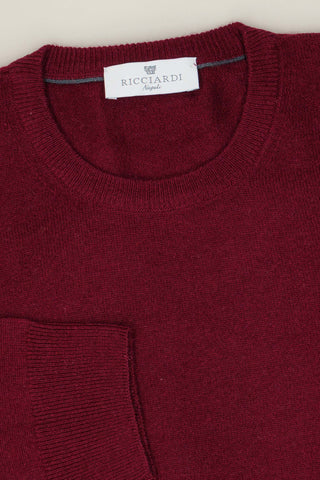 Pullover girocollo misto cashmere