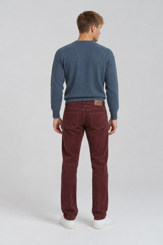 Pantaloni 5 tasche in velluto