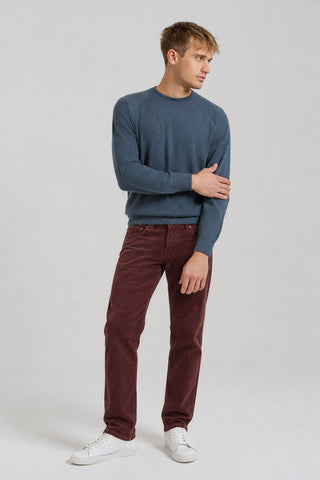 Pantaloni 5 tasche in velluto