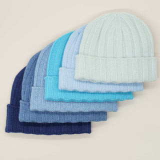 Berretto a coste misto cashmere