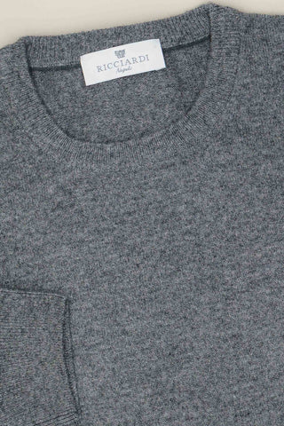 Pullover girocollo misto cashmere