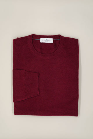 Pullover girocollo misto cashmere