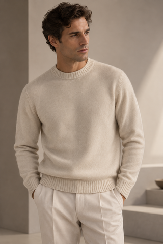 Pullover girocollo cashmere