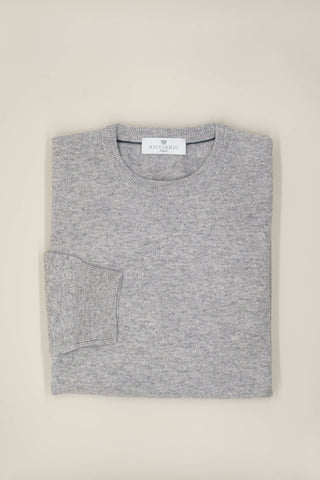 Pullover girocollo misto cashmere