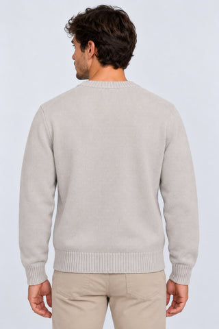 Pullover con dettagli a coste