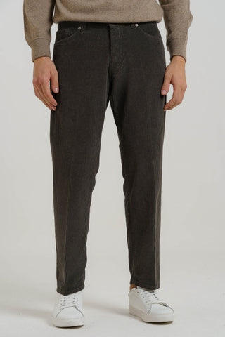 Pantaloni 5 tasche in velluto