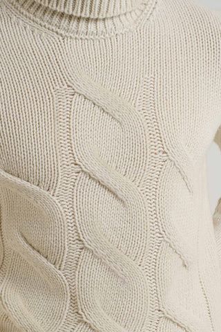 Dolcevita treccione in cashmere