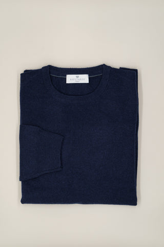 Pullover girocollo misto cashmere