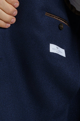 Giacca doppiopetto in lana e cashmere