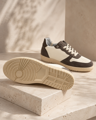 Sneakers in pelle e camoscio