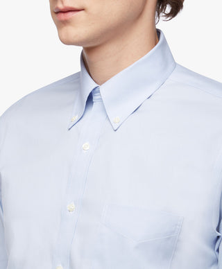 Camicia Regular Fit Non-Iron Oxford con Collo Button Down