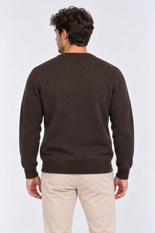 Pullover con dettagli a coste
