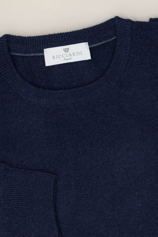 Pullover girocollo misto cashmere