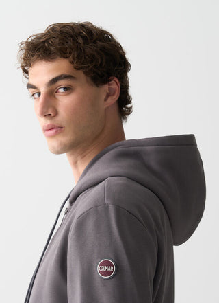 Felpa full zip in cotone