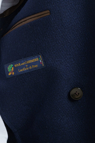 Giacca doppiopetto in lana e cashmere