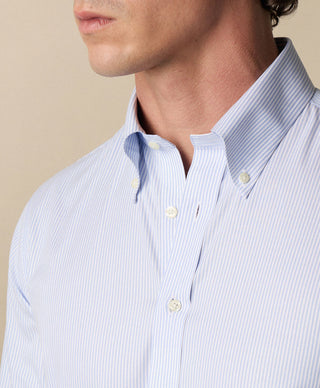 Camicia Slim Fit Non-Iron Oxford con Collo Button Down