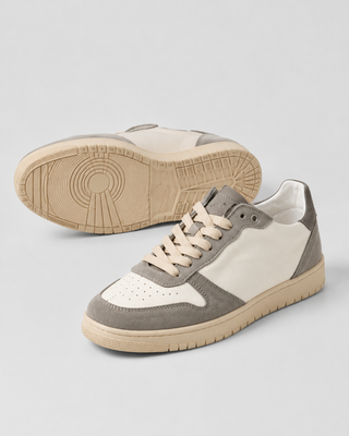 Sneakers in pelle e camoscio