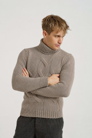 Dolcevita treccia in cashmere