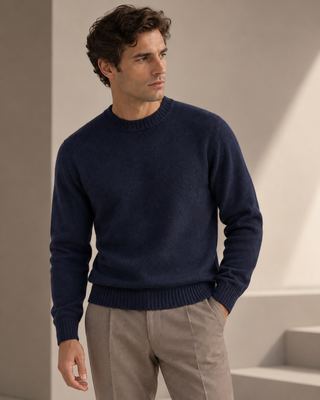 Pullover girocollo cashmere