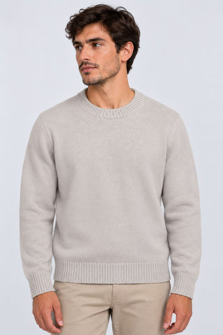 Pullover con dettagli a coste