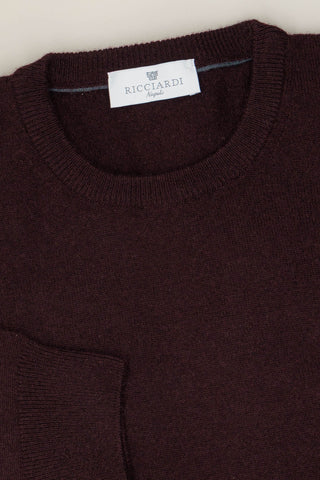 Pullover girocollo misto cashmere