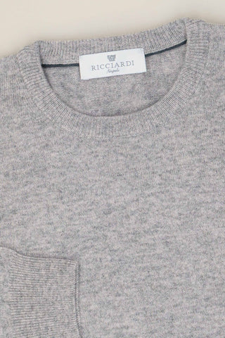 Pullover girocollo misto cashmere