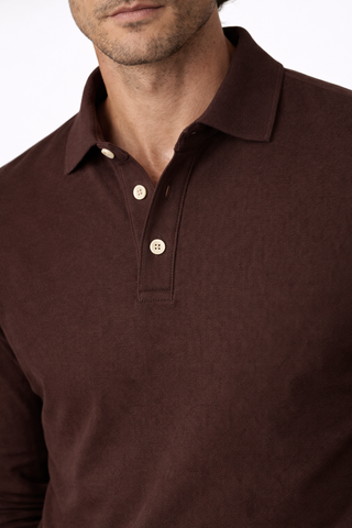 Polo collo camicia manica lunga