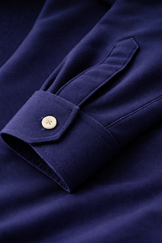 Polo collo camicia manica lunga