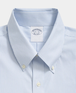 Camicia Slim Fit Non-Iron Oxford con Collo Button Down