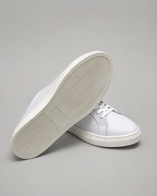 Sneakers in vitello bianco sporco