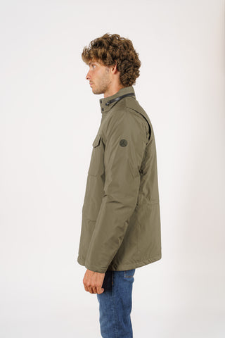 Field jacket in tessuto tecnico