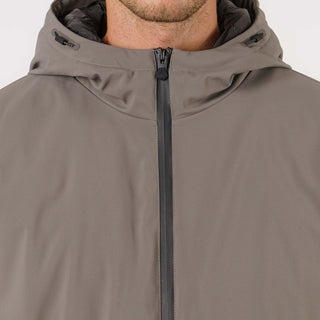 Parka con cappuccio in tessuto tecnico idrorepellente