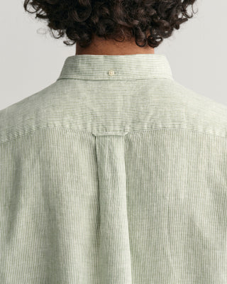 Camicia di lino a righe regular fit