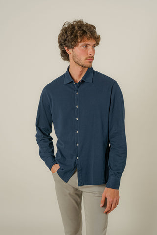 Polo camicia piquet manica lunga