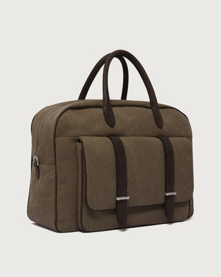 Borsone Jones Safari in canvas e pelle