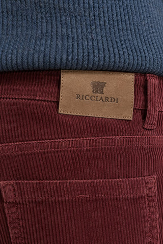 Pantaloni 5 tasche in velluto