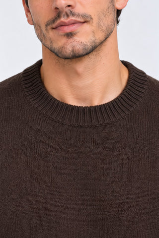 Pullover con dettagli a coste