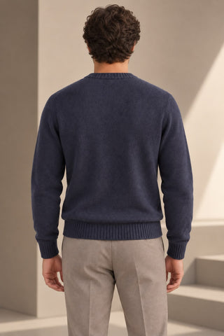 Pullover con dettagli a coste