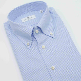 Camicia classica in cotone doppio ritorto collo button down