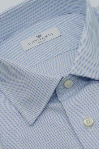 Camicia classica in cotone doppio ritorto collo italiano