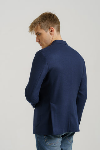 Giacca doppiopetto in lana e cashmere