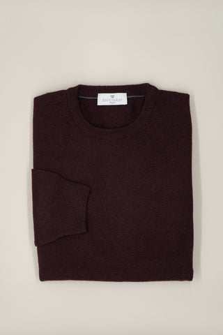 Pullover girocollo misto cashmere