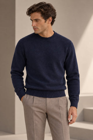 Pullover girocollo cashmere