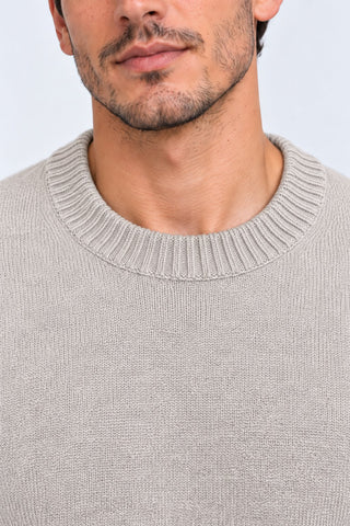 Pullover con dettagli a coste